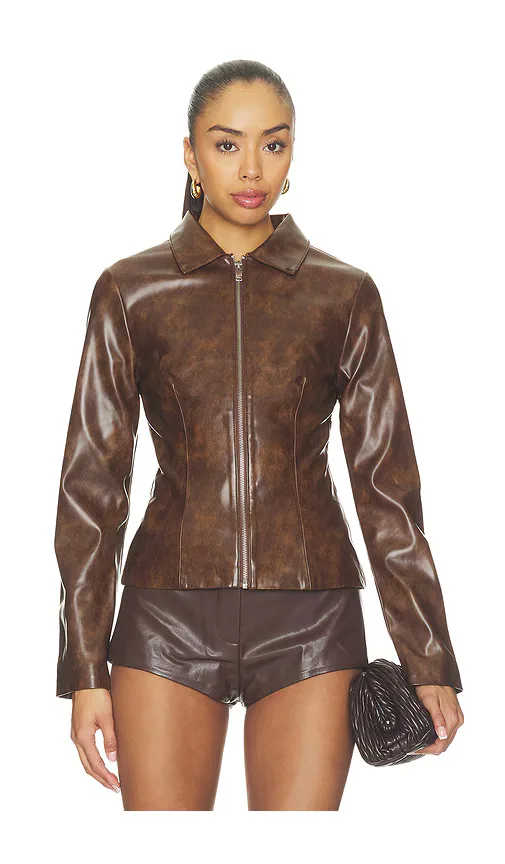 Simone Faux Leather Jacket