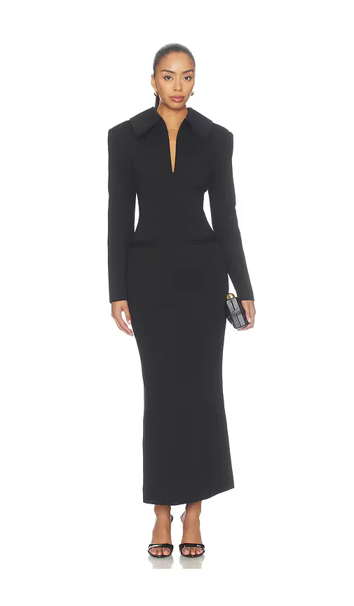 Zip Detail Midi Dress