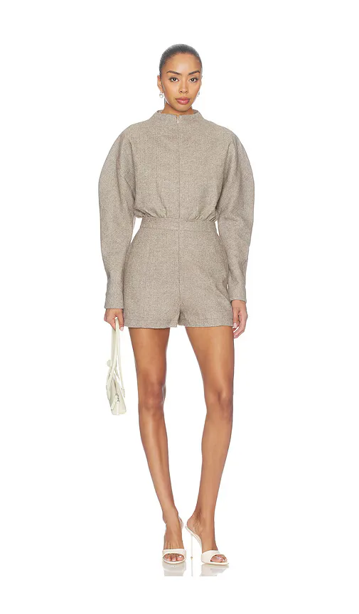Wool Mix Tweed Playsuit by Odd Muse