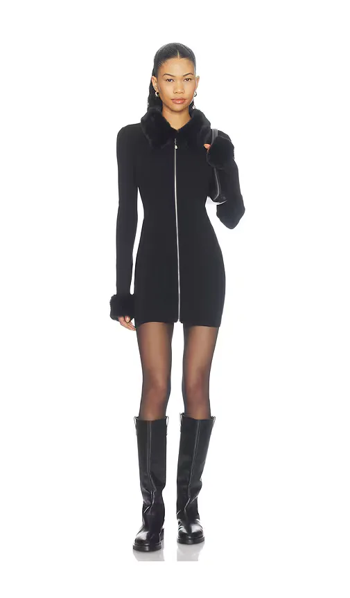 Natalie Knit Zip Front Mini Dress by More to Come