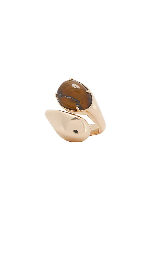 Oval Stone Dome Ring by Ettika