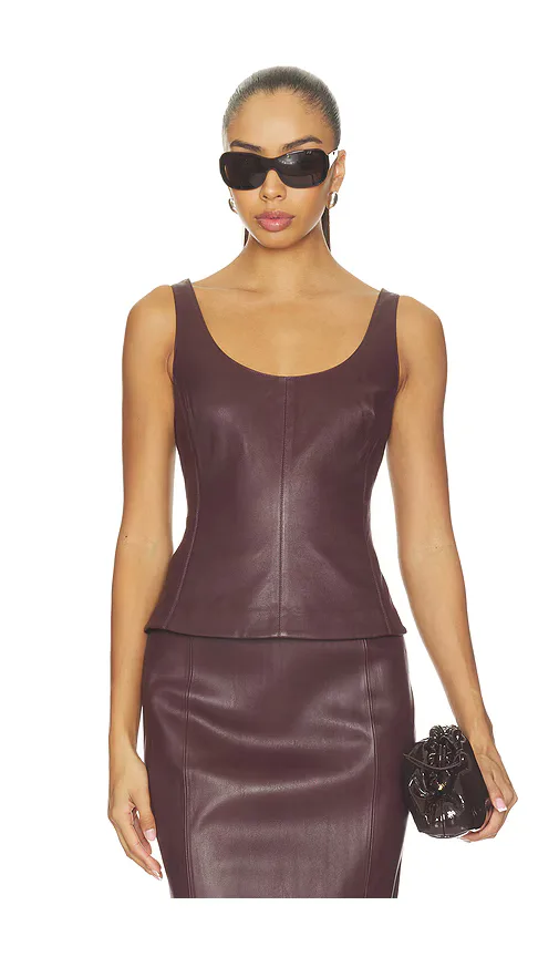 Stretch Leather Top