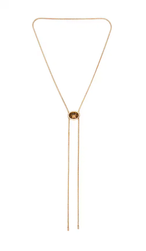 Crystal Bezel Bolo Necklace by Ettika