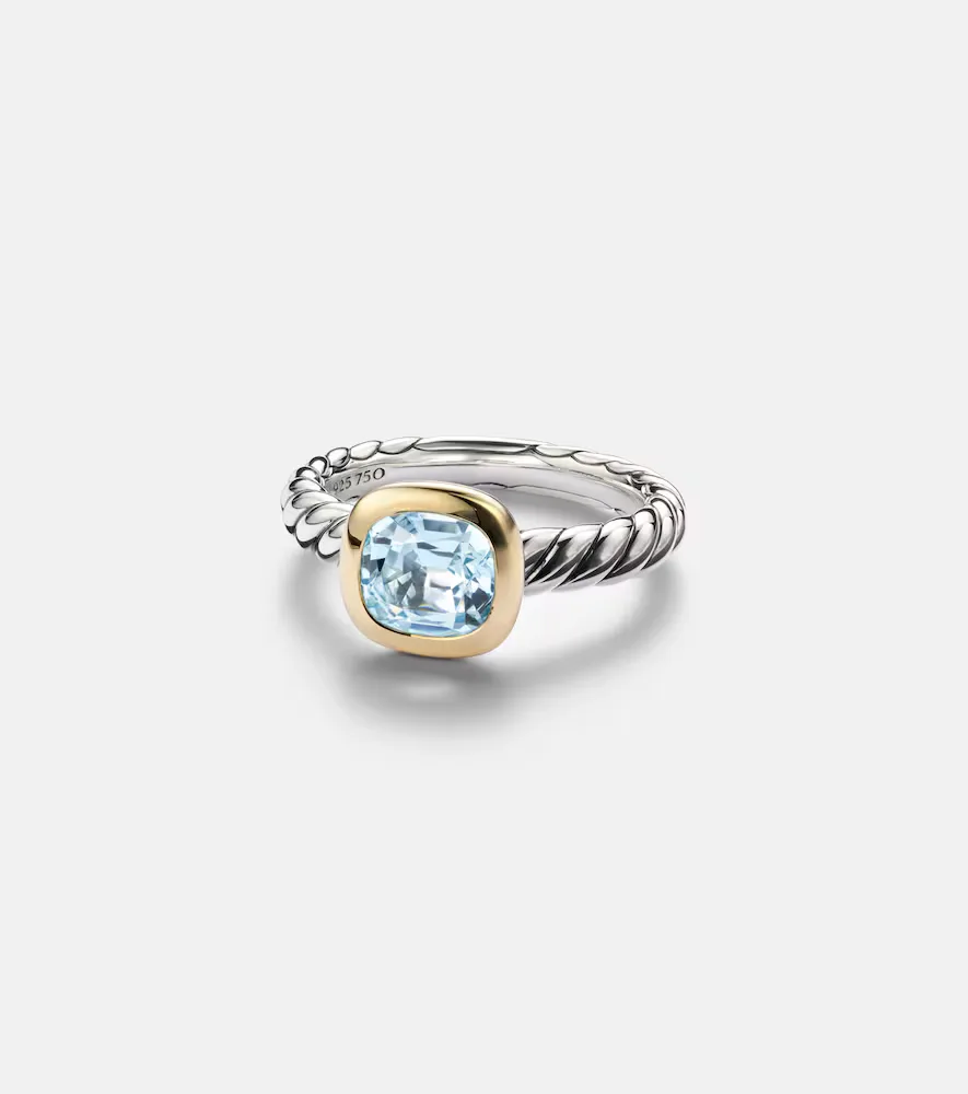 DY Mercer Sterling Silver and 18kt Gold Ring with Topaz by David Yurman