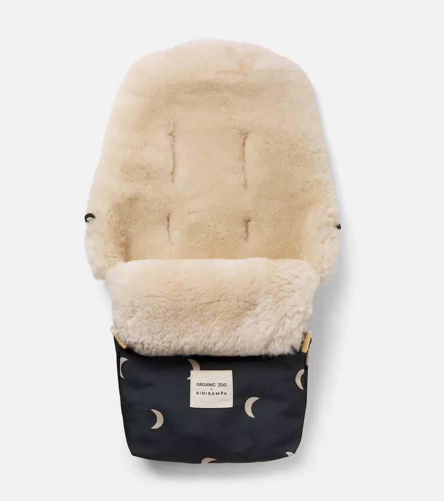 Binibamba x Organic Zoo Midnight Minipuff Shearling Stroller Liner by Binibamba