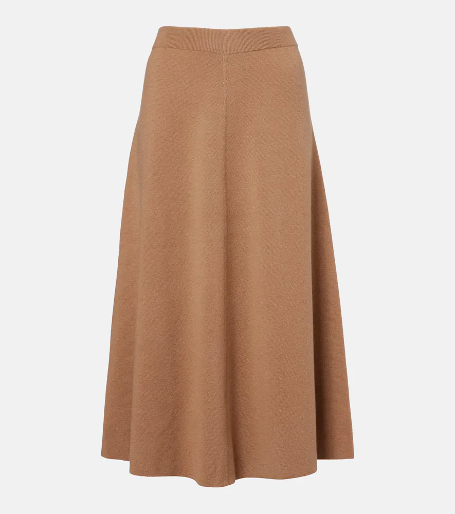 Wool and Cashmere Midi Skirt