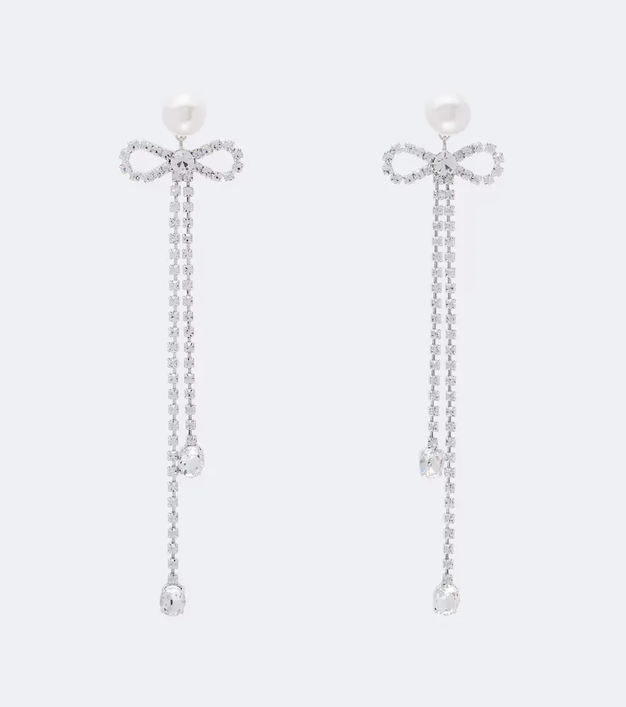 Embellished Faux Pearl Drop Earrings by Magda Butrym