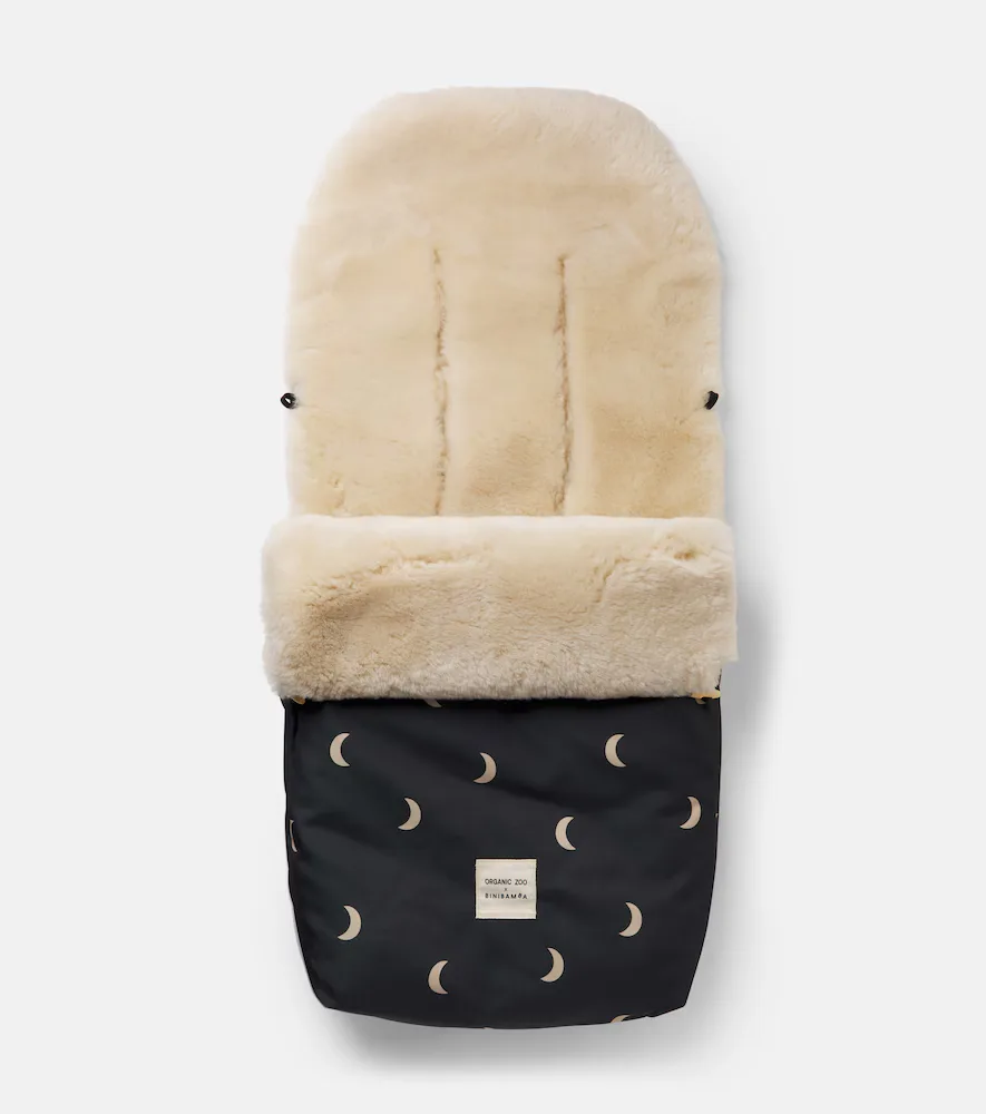 Binibamba x Organic Zoo Midnight Puffmuff Shearling Stroller Liner by Binibamba