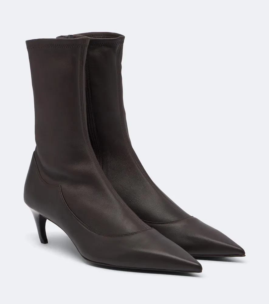 Valerie Leather Mid-Calf Boots by Khaite
