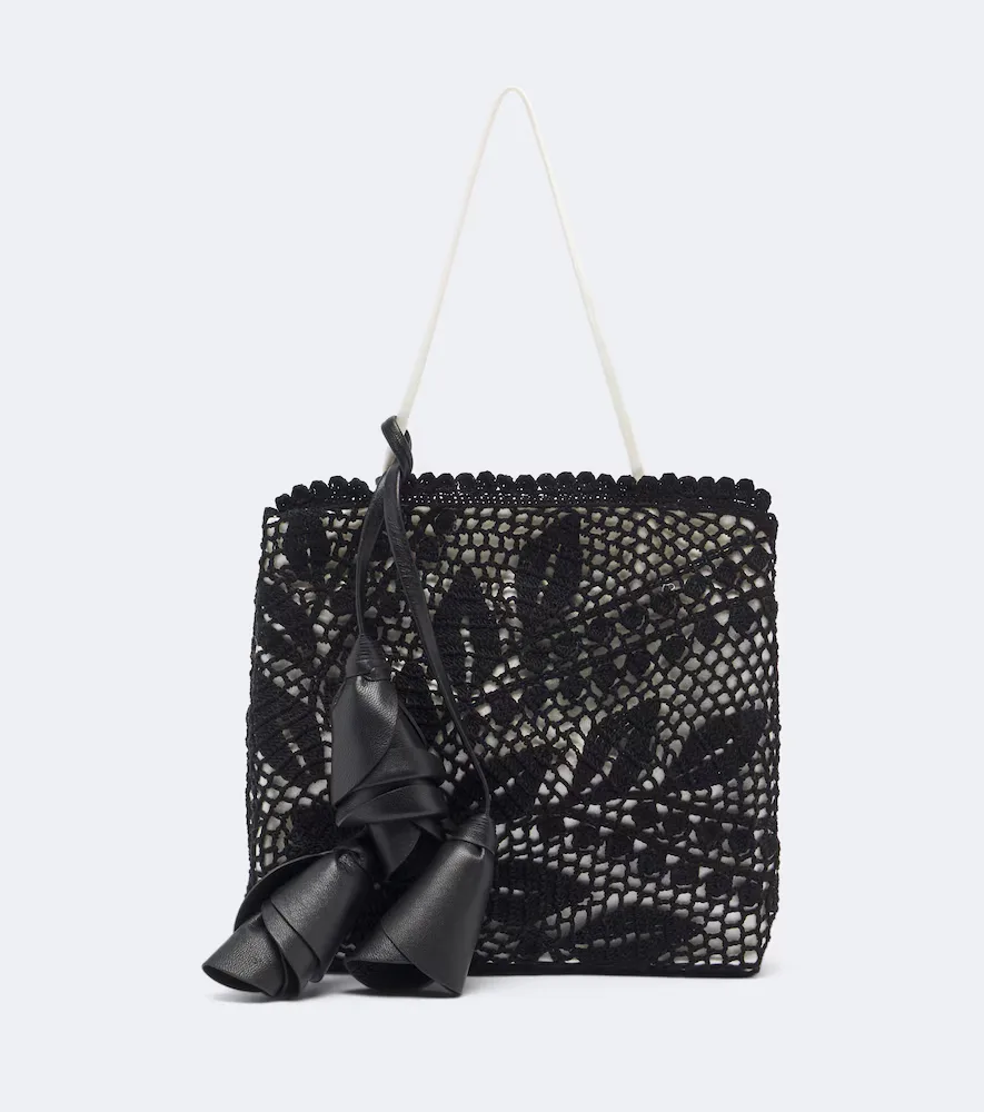 Julia Crochet Satin Top-Handle Bag by Magda Butrym