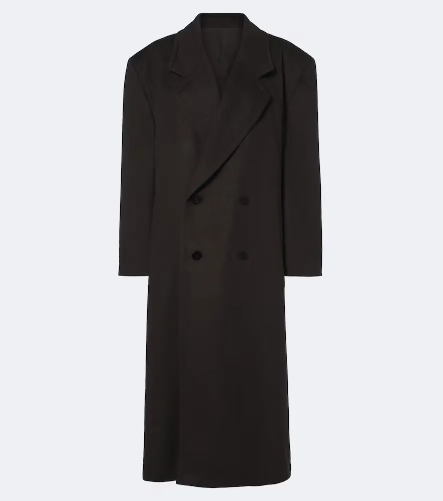 Double-Breasted Oversized Cashmere Coat