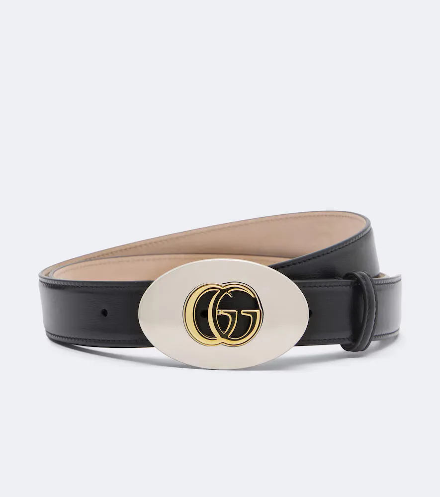 Double G Leather Belt by Gucci