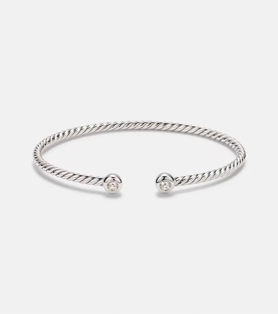 Cable Flex Micro 925 Sterling Silver Bracelet with Diamonds