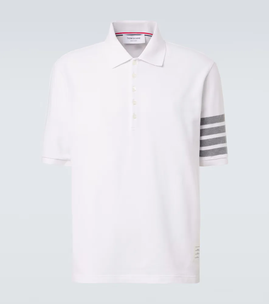 4-Bar Cotton Polo Shirt