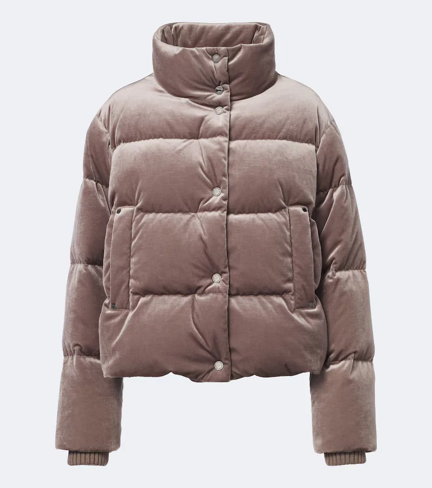 Oliva Velvet Down Jacket