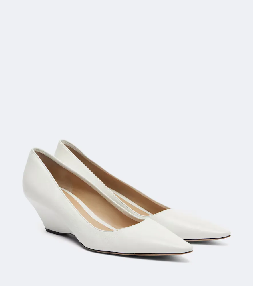 Liisa Leather Wedges by The Row