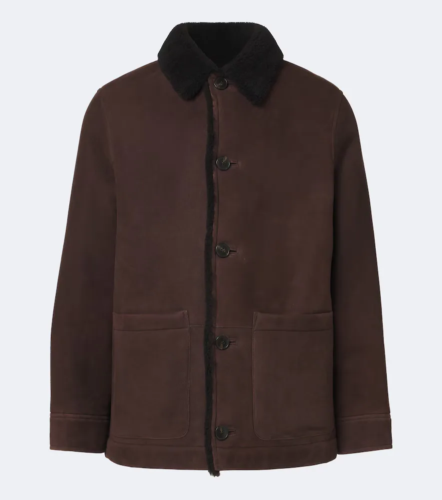 Shearling-Lined Suede Jacket