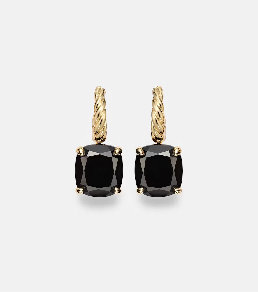 Marbella 18kt Gold Drop Earrings with Onyx by David Yurman
