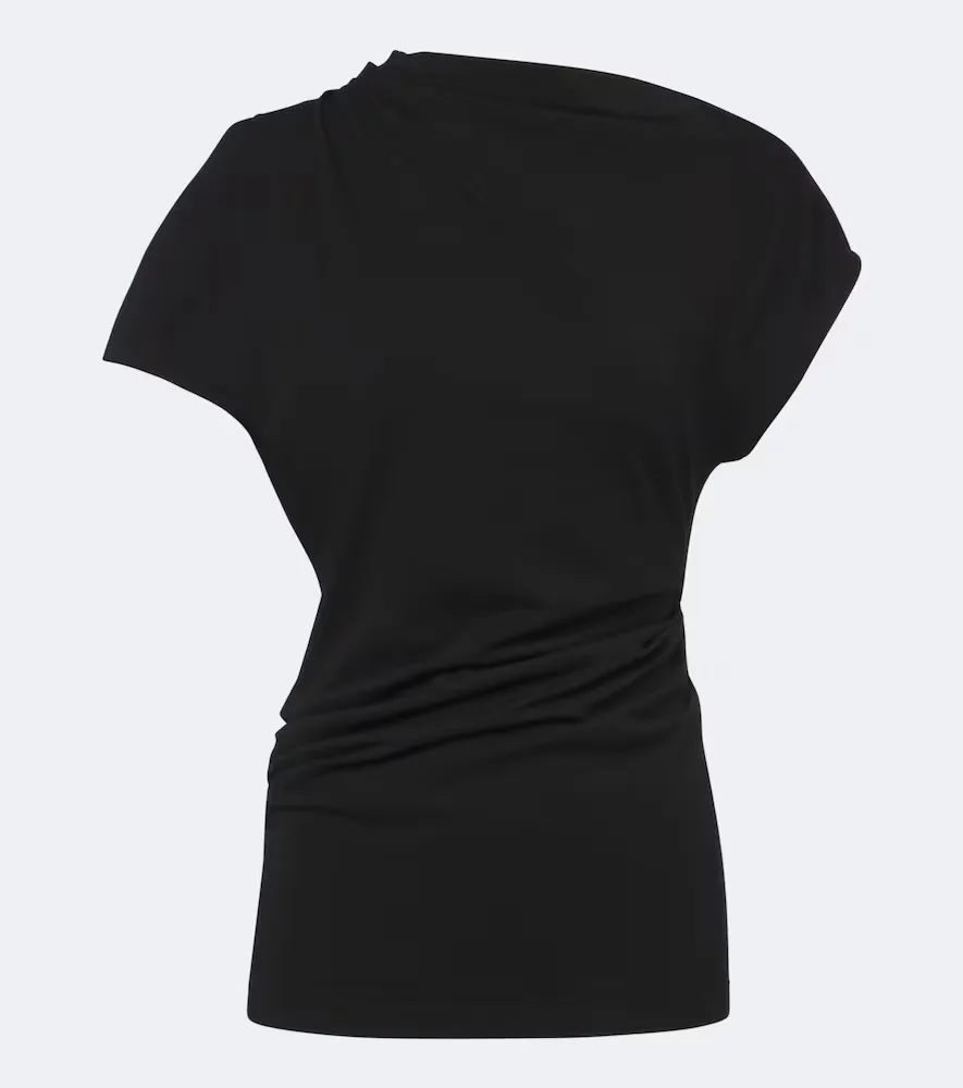 Beckly Draped Cotton Jersey Top