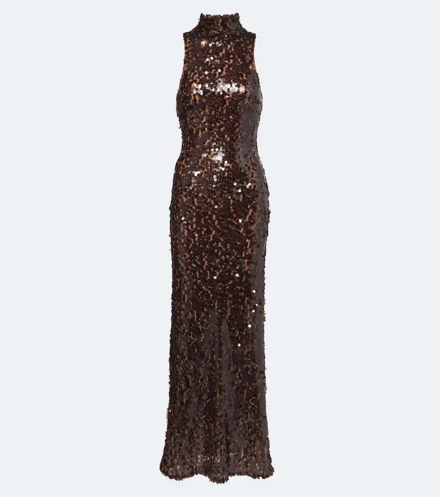 Opaline Sequined Gown