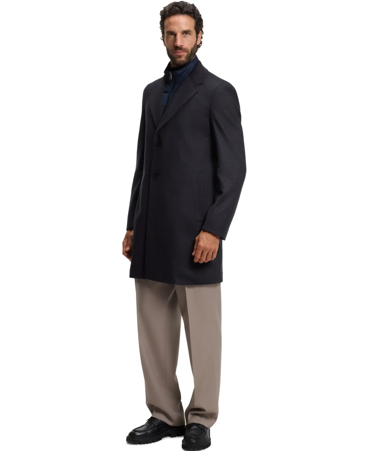 Boss by Hugo Boss Boss One Slim-Fit Wool-Cashmere Coat