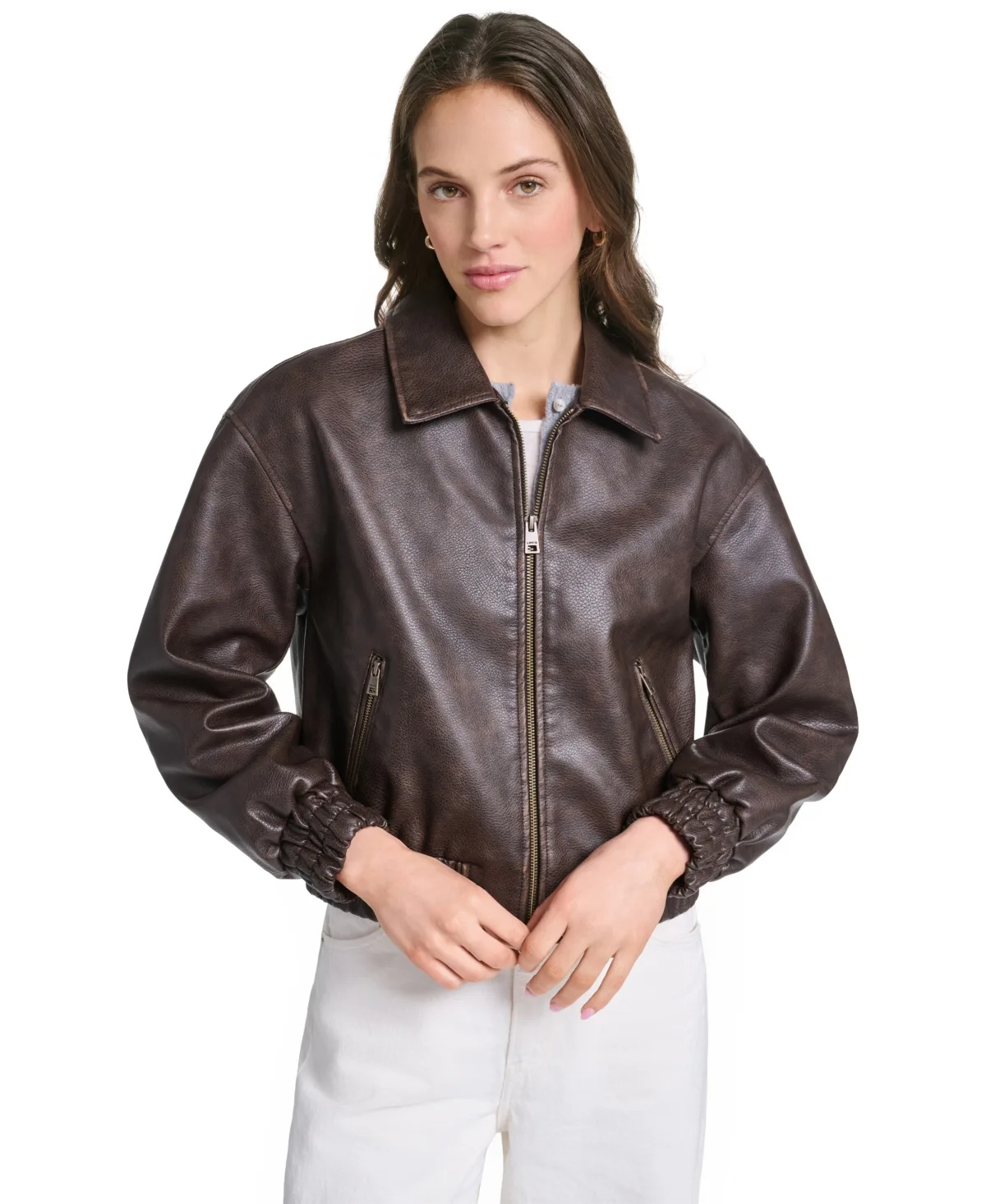 Bomber Faux Leather Jacket