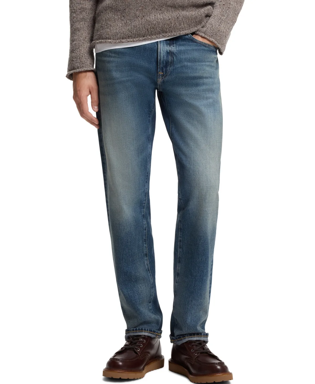 Boss by Beckham Slim-Fit Straight-Leg Denim Jeans