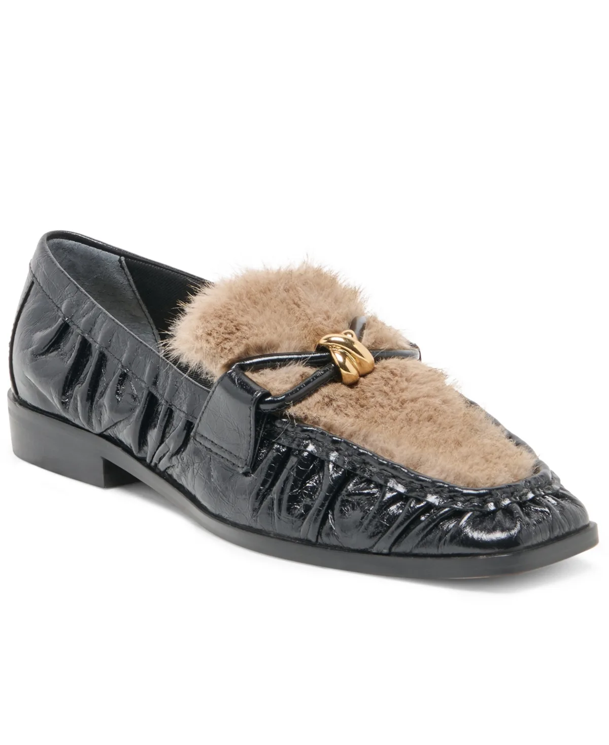 Bonie Plush Square Toe Embellished Leather Loafers by Dolce Vita