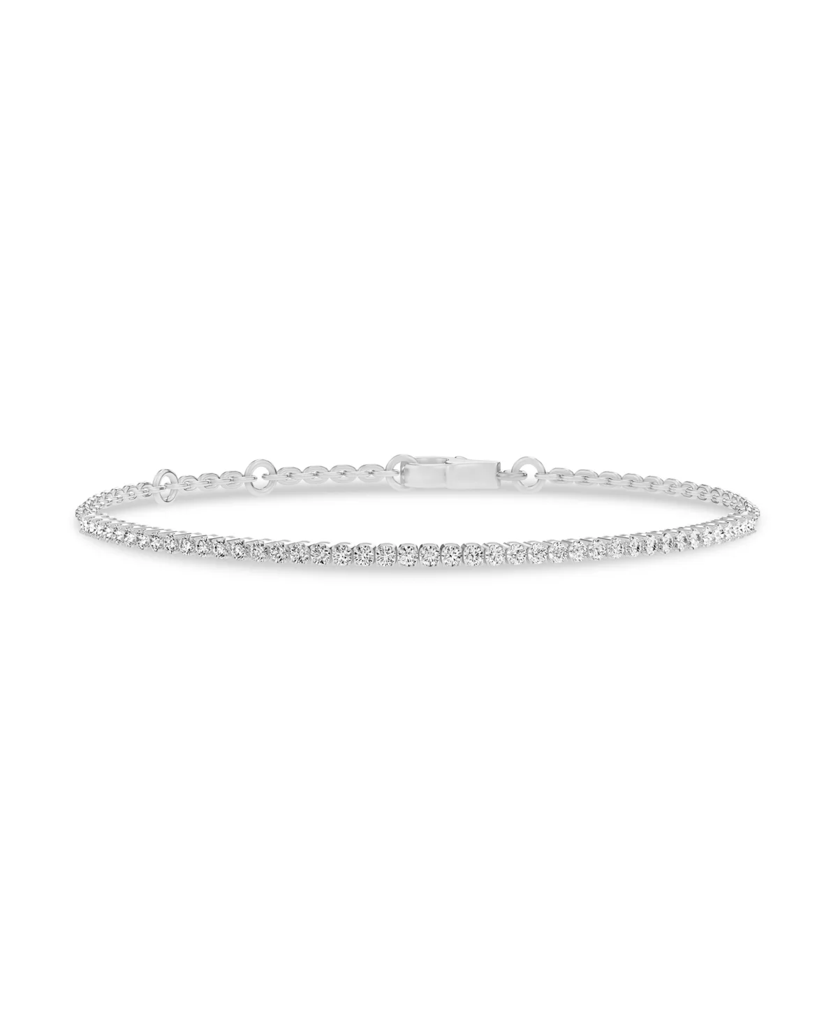 Lab-Grown Diamond Adjustable Tennis Bracelet (3/4 ct. t.w.) in 14k White Gold