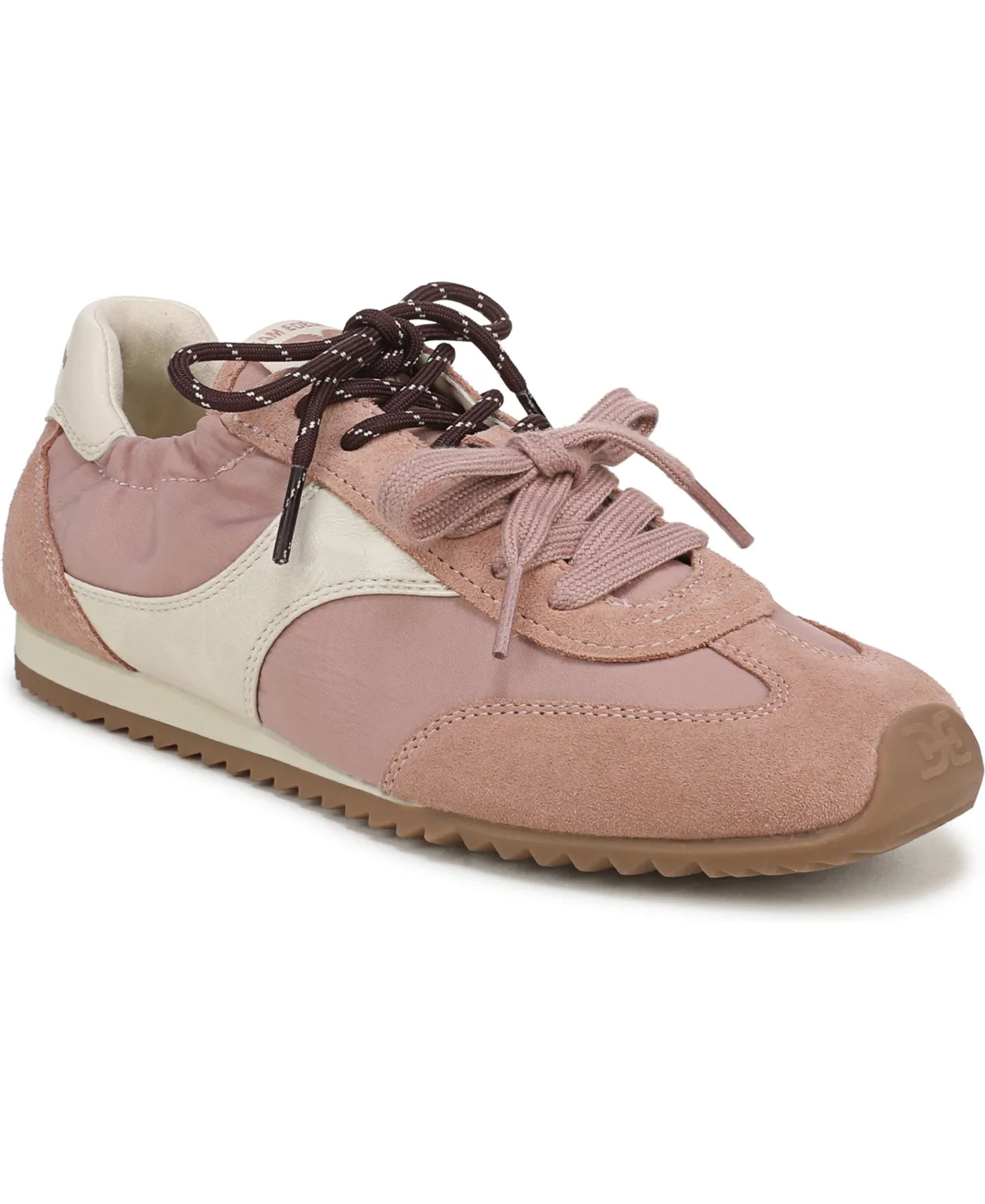 Ivanna Lace-Up Sneakers - Brit Blush Suede by Sam Edelman