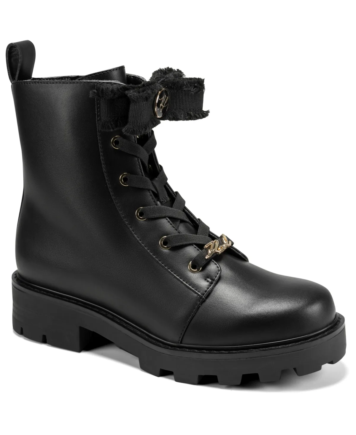 Metea Combat Lace-Up Booties - Leather by Karl Lagerfeld