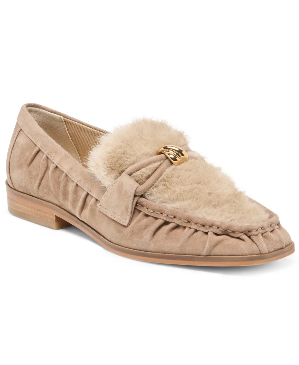 Bonie Plush Square Toe Embellished Leather Loafers - Suede by Dolce Vita