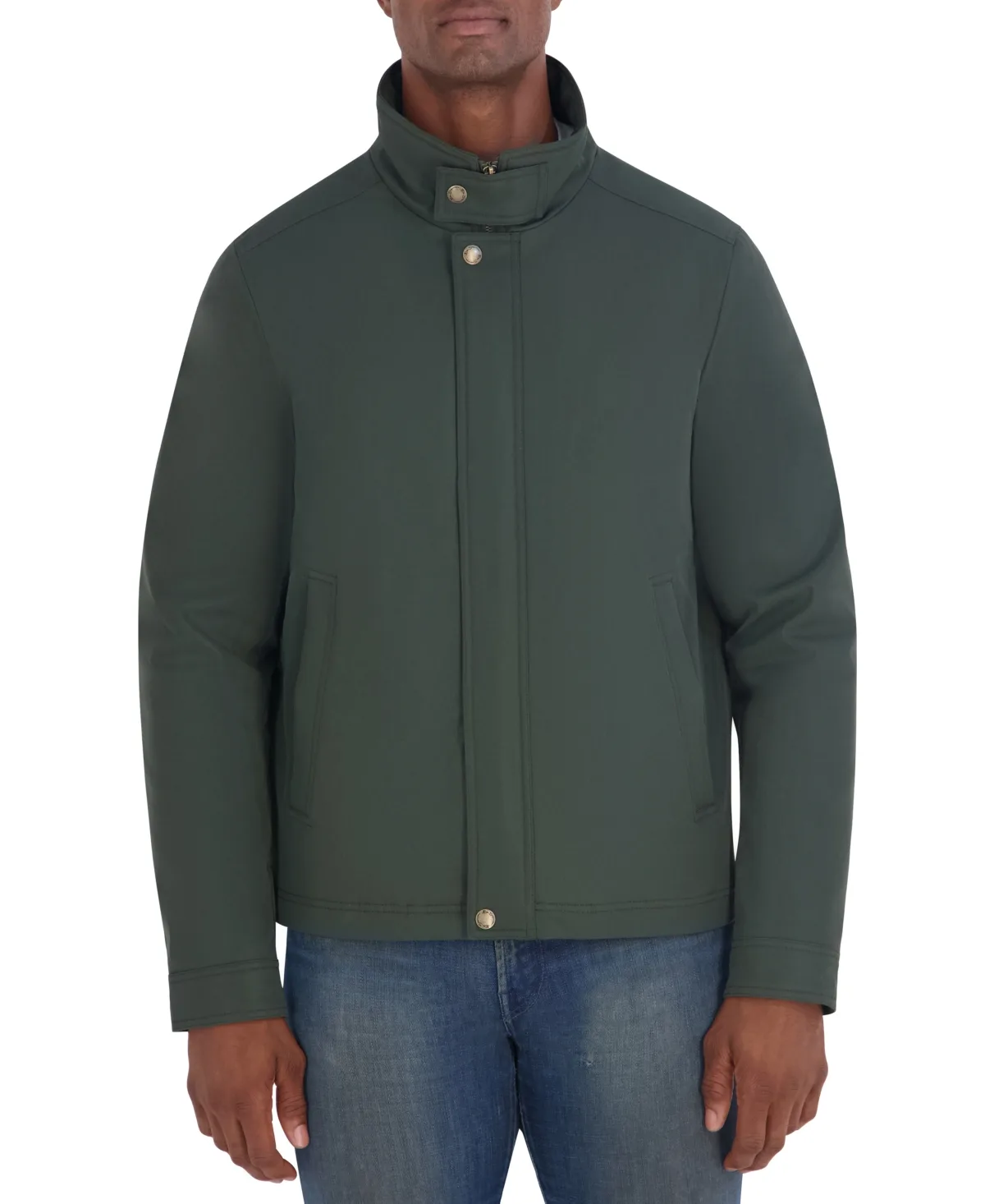 Stand-Collar Zip-and-Snap Jacket by Ben Sherman