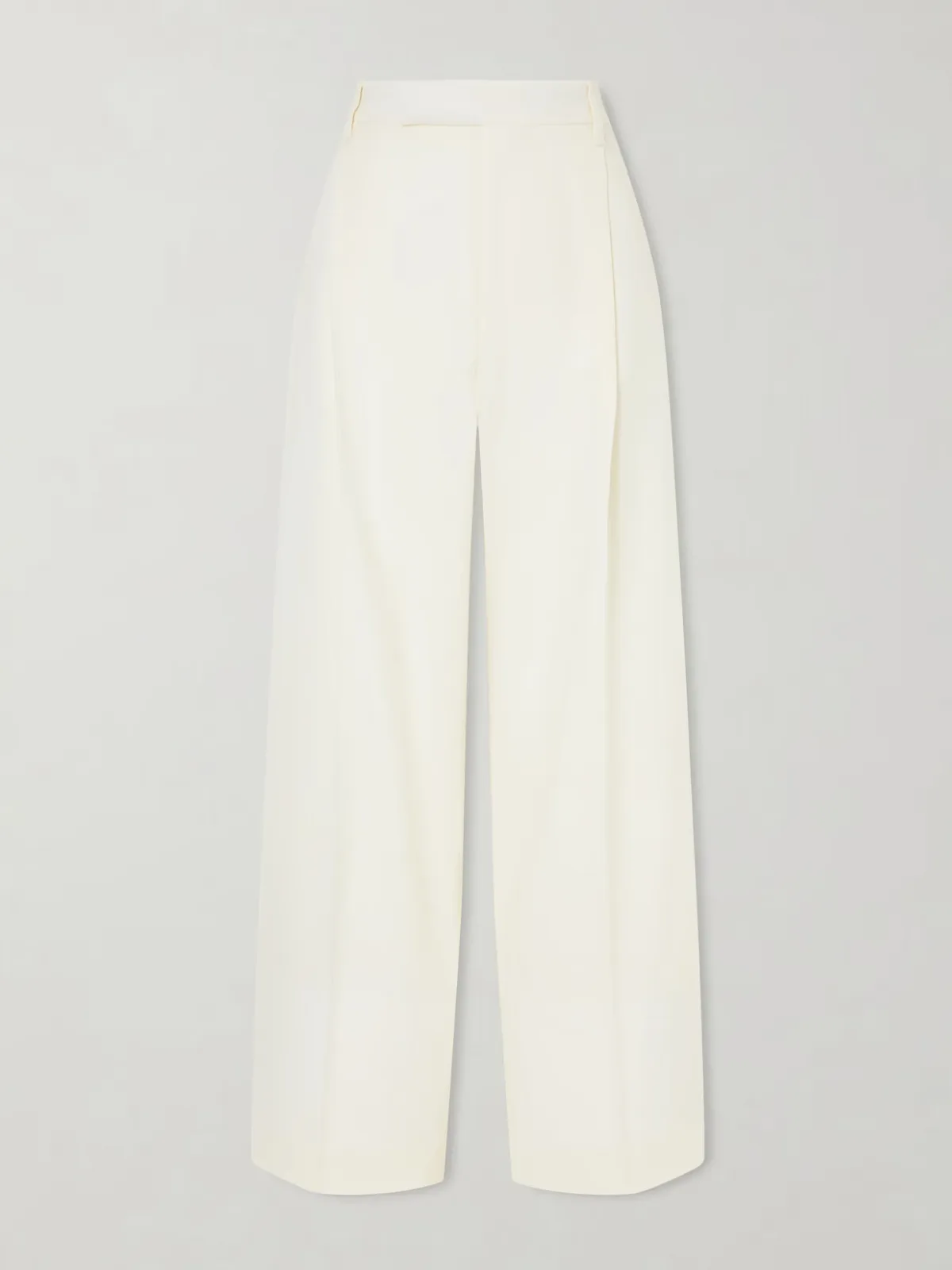- Pleated Wool-blend Wide-leg Pants -