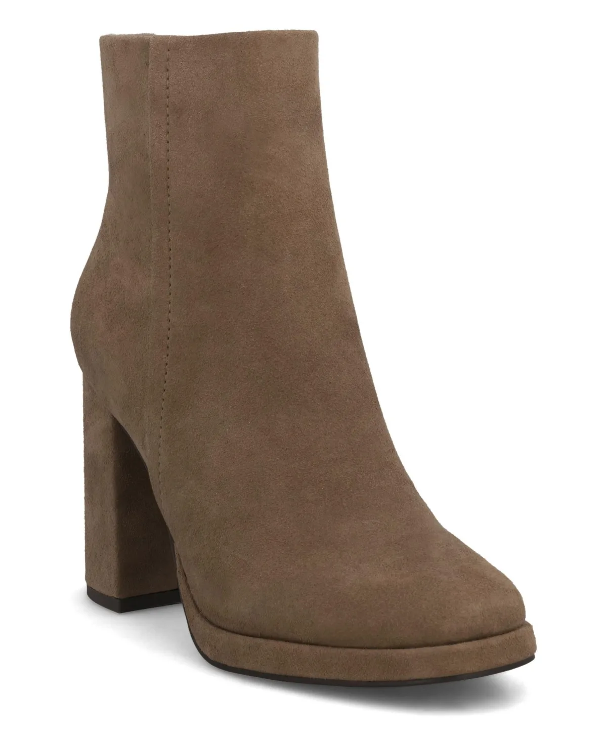 Stefania Suede Block Heel Booties