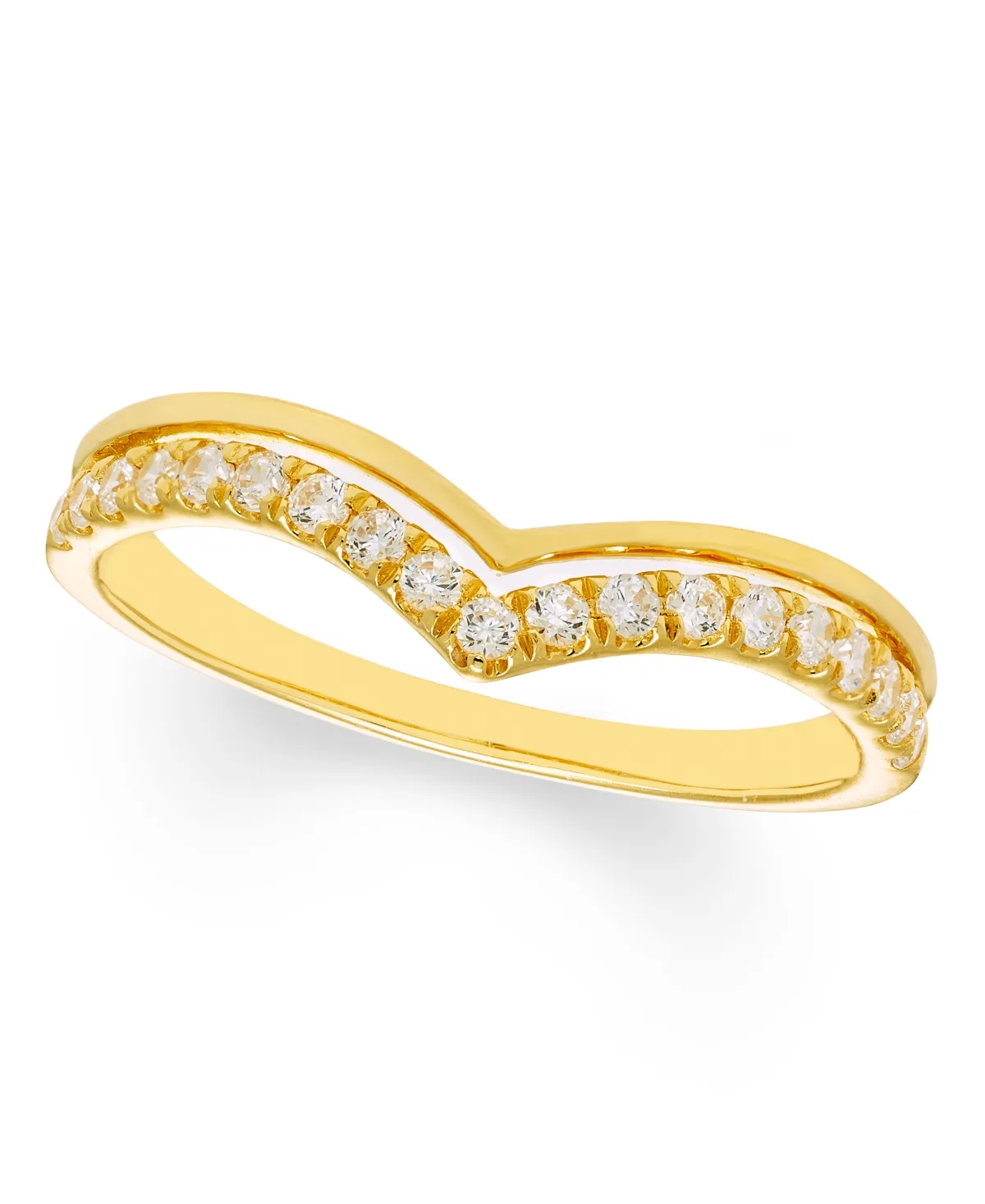 Diamond Contour Ring (1/4 ct. t.w.) in 14k Yellow Gold by Macy's