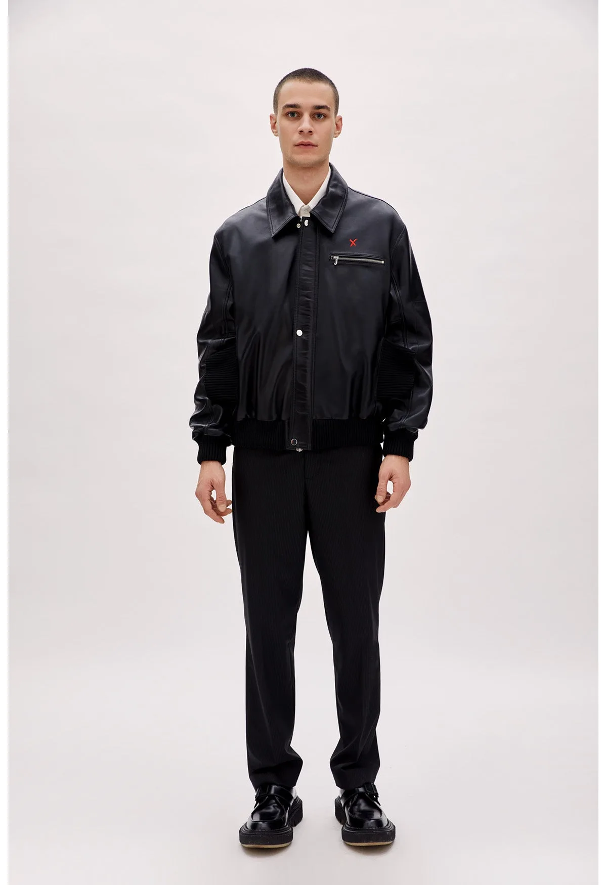 Pcfg Bomber Leather Jacket