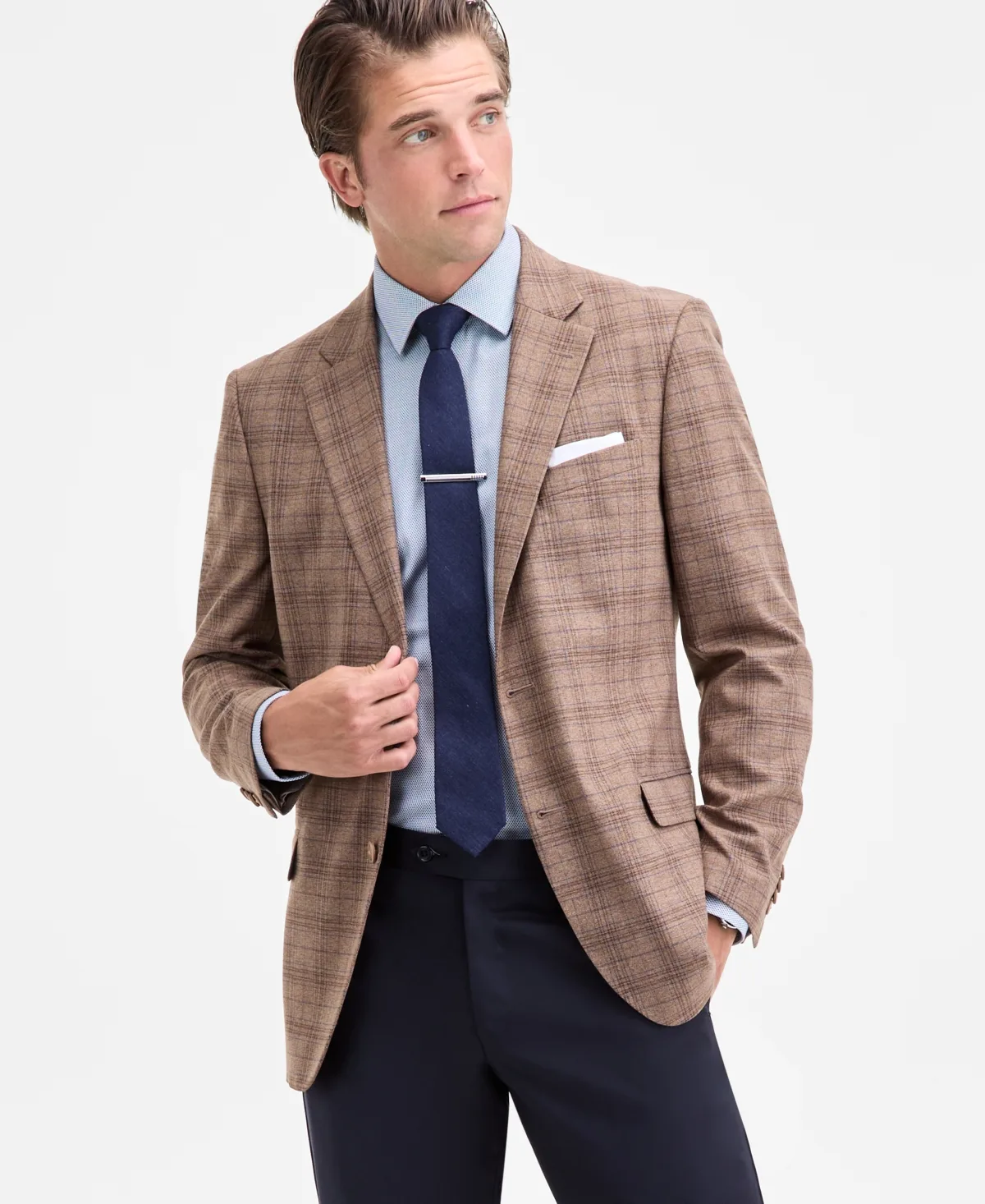 Modern-Fit Stretch Pattern Sport Coat
