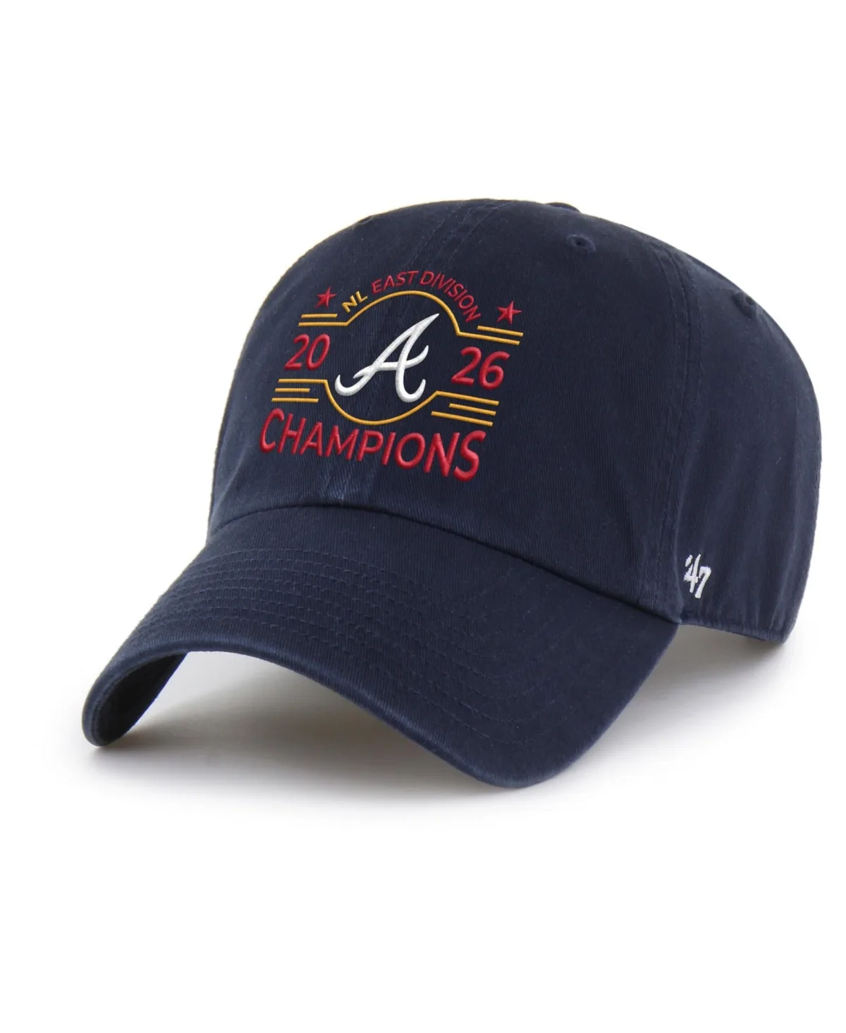 Atlanta Braves 2026 NL East Division Champions Clean Up Adjustable Hat by 47 Brand