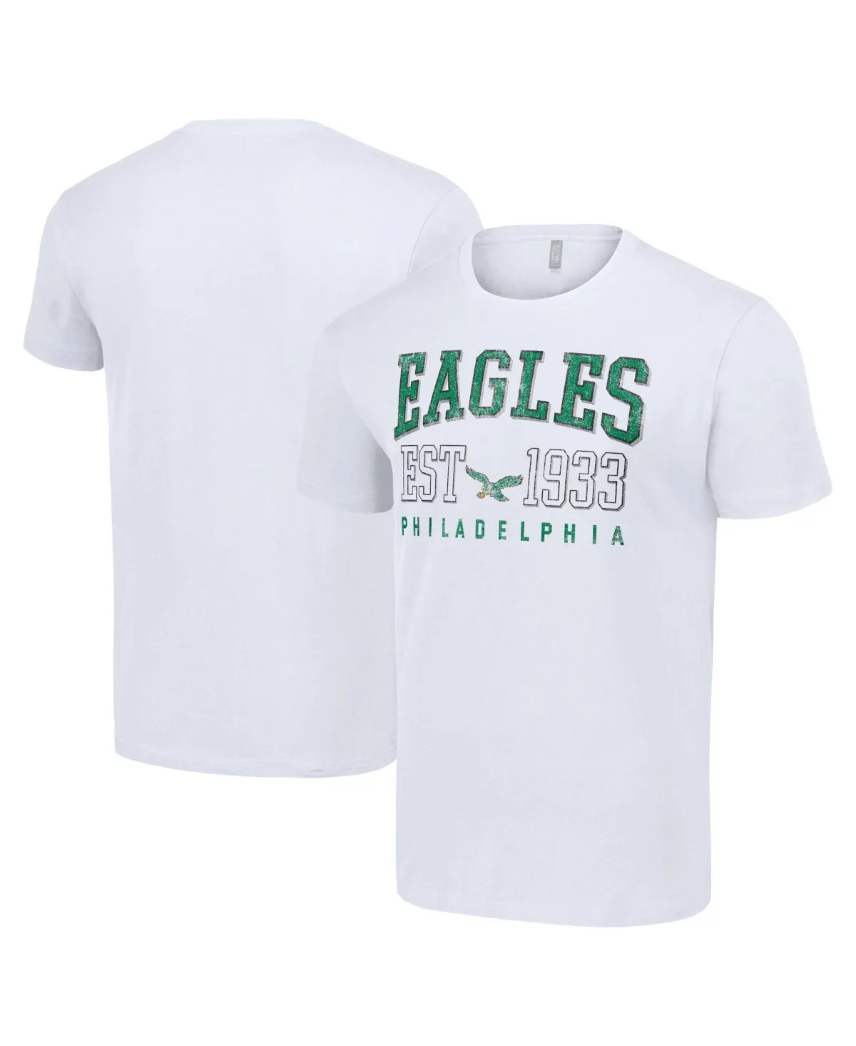 Philadelphia Eagles Throwback Logo Distressed Screen Print T-Shirt