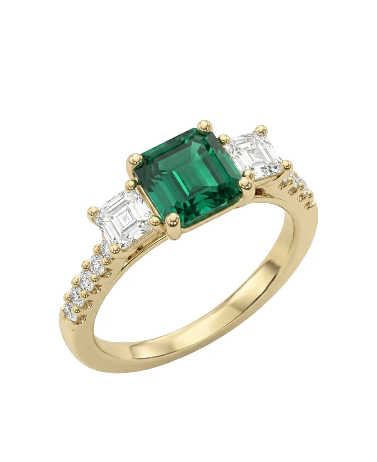 Lab-Grown Ruby (2-1/6 ct. t.w.) & Lab-Grown Diamond (1 ct. t.w.) Ring in 14k Yellow Gold