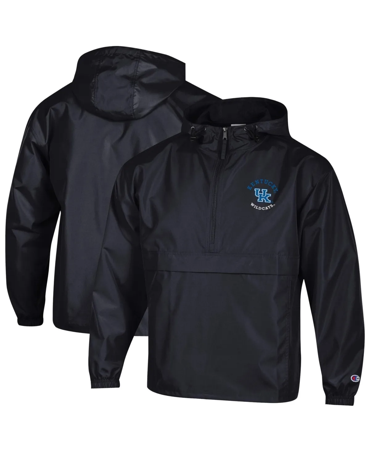 Kentucky Wildcats Packable Hooded Windbreaker Half-Zip Jacket