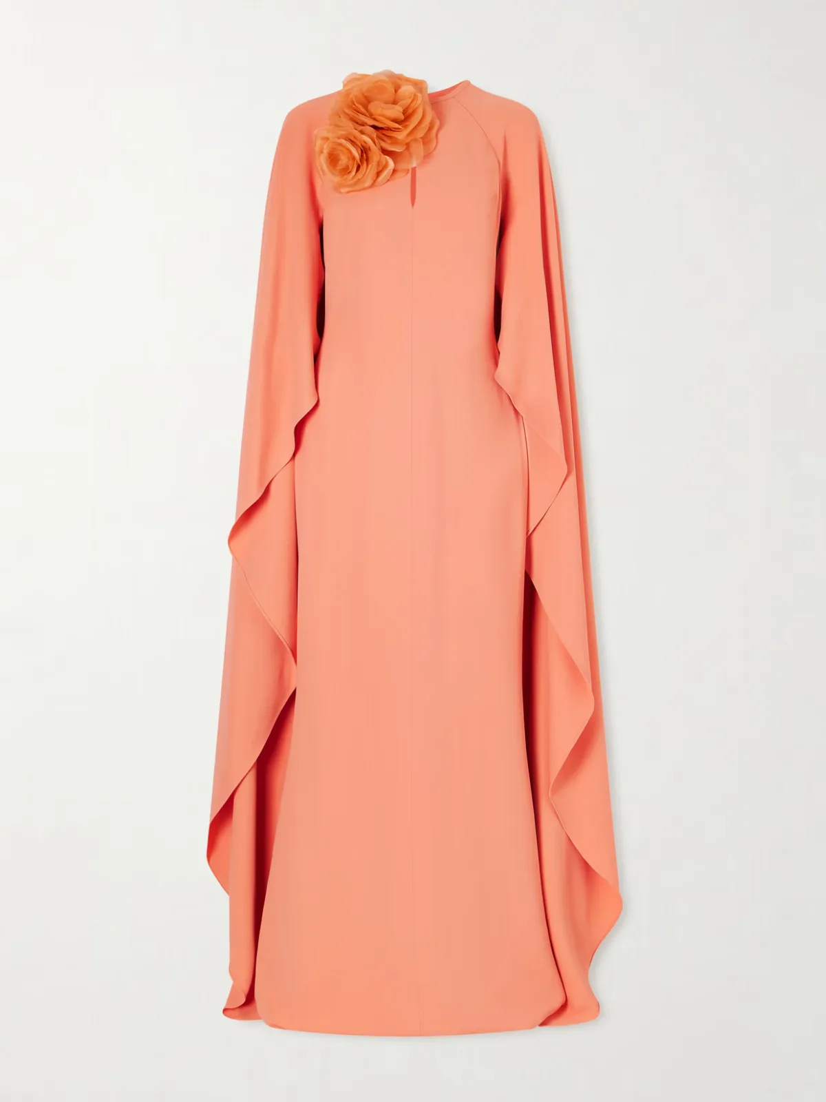 - Appliquéd Cape-effect Cady Gown - by Elie Saab