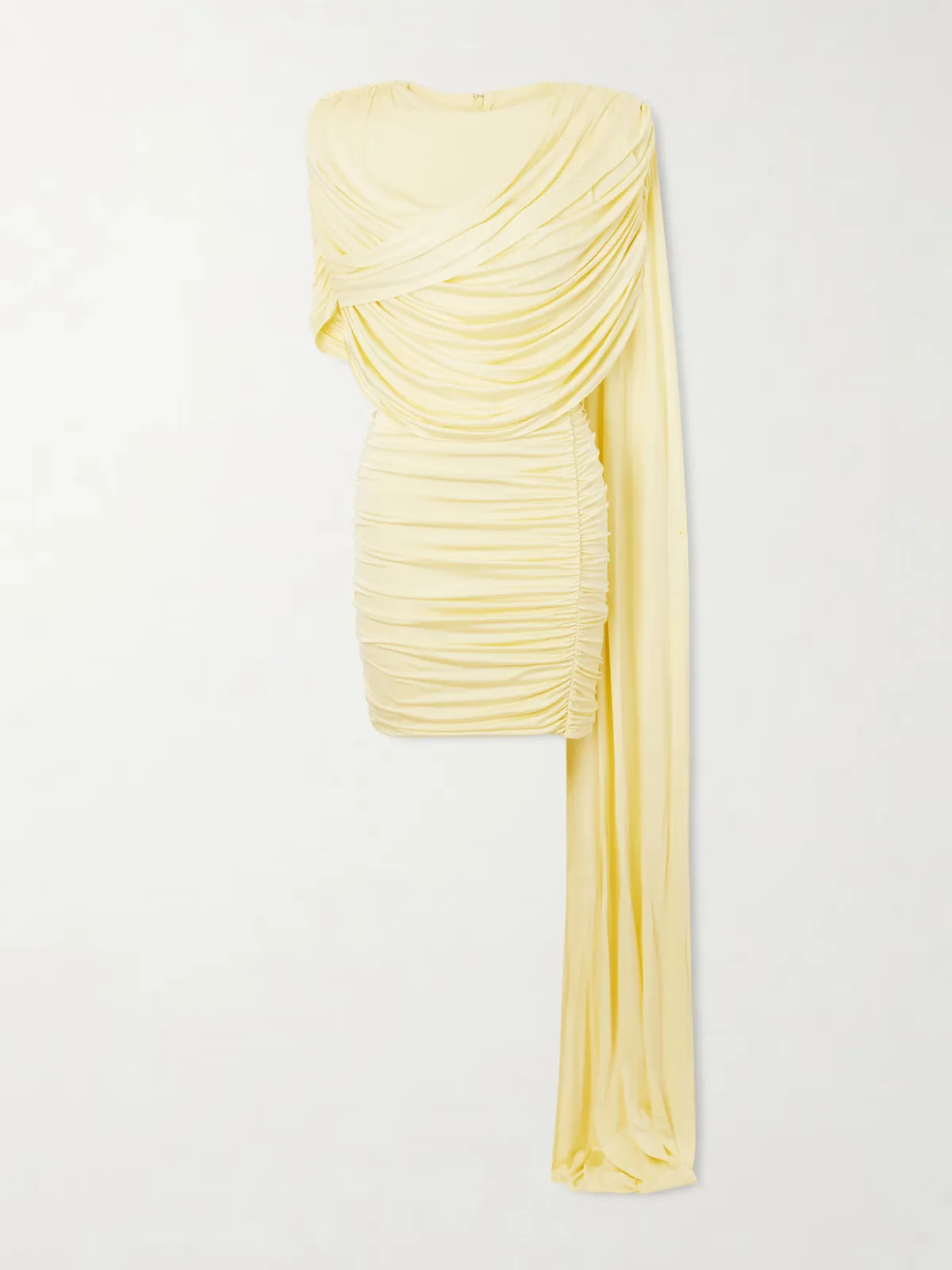 - Khara Scarf-detailed Draped Jersey Mini Dress -