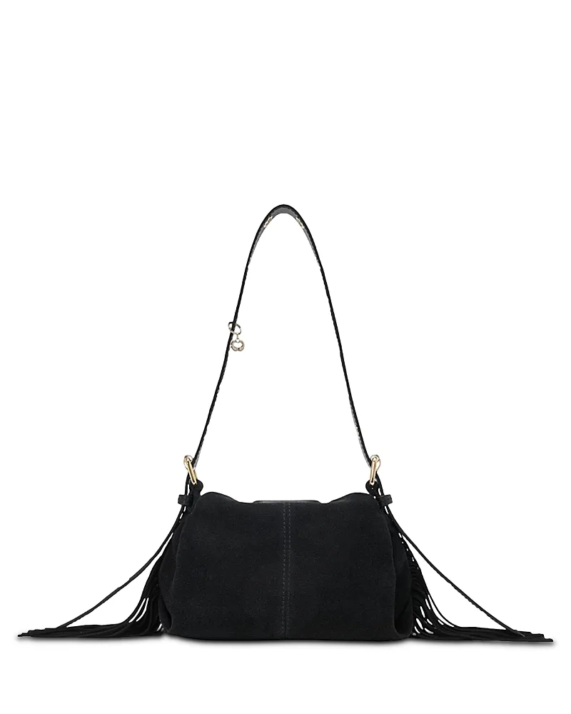 Miss M Mini Suede Shoulder Bag by Maje
