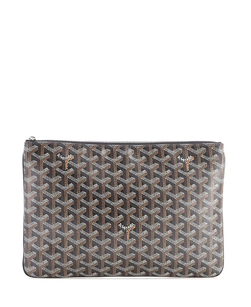 Pre-Owned mm Senat Zip Pouch Coated Canvas by Pre-owned Goyard