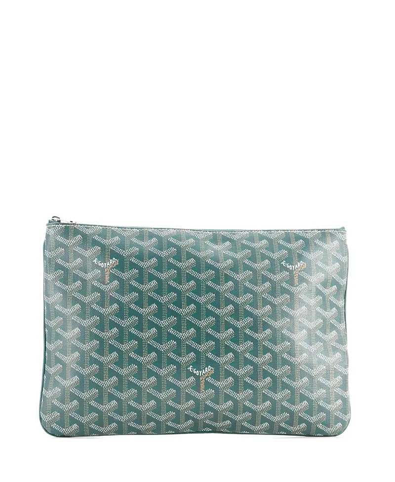 Pre-Owned mm Senat Zip Pouch Coated Canvas by Pre-owned Goyard