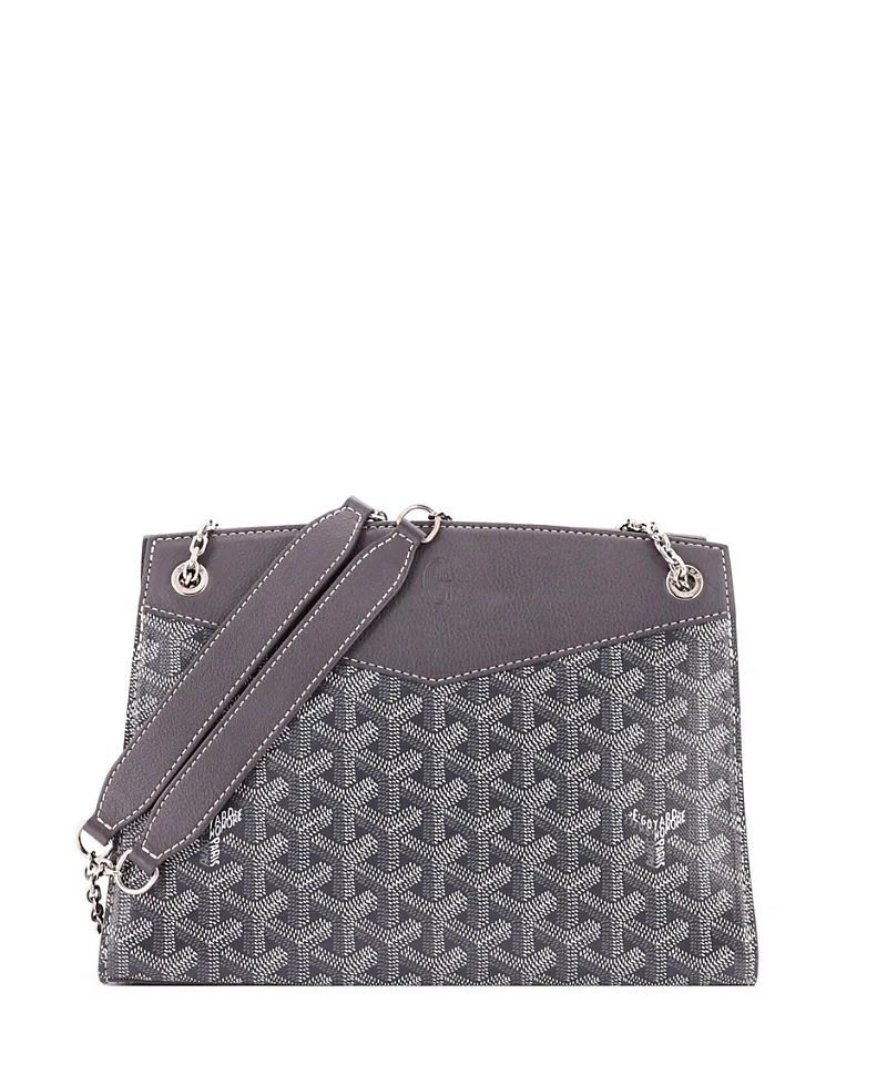 Pre-Owned Goyard Pm Structured Rouette Chain Shoulder Bag Coated Canvas by Pre-owned Goyard