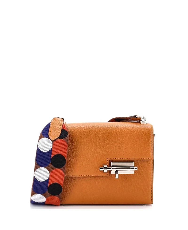 Pre-Owned Mini Verrou Bag Chevre Mysore and Canvas by Hermes