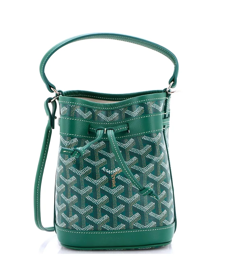 Pre-Owned Goyard Mini Petit Flot Bucket Bag Coated Canvas by Pre-owned Goyard